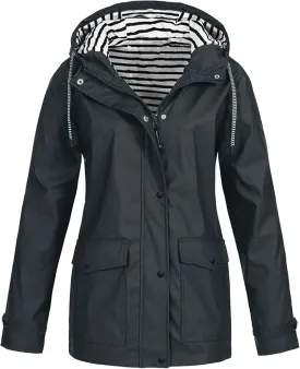 Aniywn Rain Jackets for Women Waterproof Rain Jacket Lightweight Outdoor Windbreaker Rain Coat Shell for Hiking, Travel