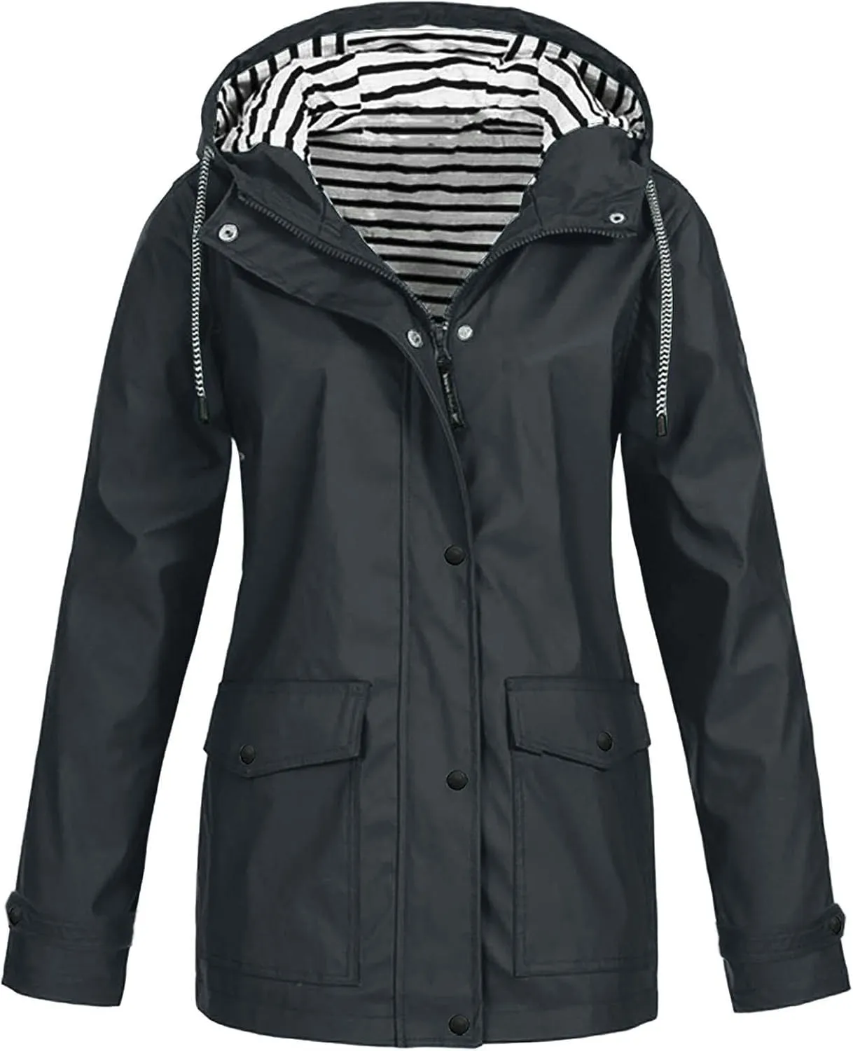 Aniywn Rain Jackets for Women Waterproof Rain Jacket Lightweight Outdoor Windbreaker Rain Coat Shell for Hiking, Travel