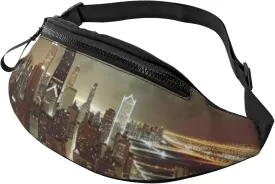 Chicago City Fanny Pack for Men Women Fashion Running Waist Packs Waterproof Crossbody Bags Everywhere Belt Bag with Adjustable Strap Sports Hip Pack for Travel Wallet