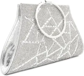 Crystal Clutch Purses Bride and Bridesmaid Handbag Elegant Wristlet Evening Bag for Women