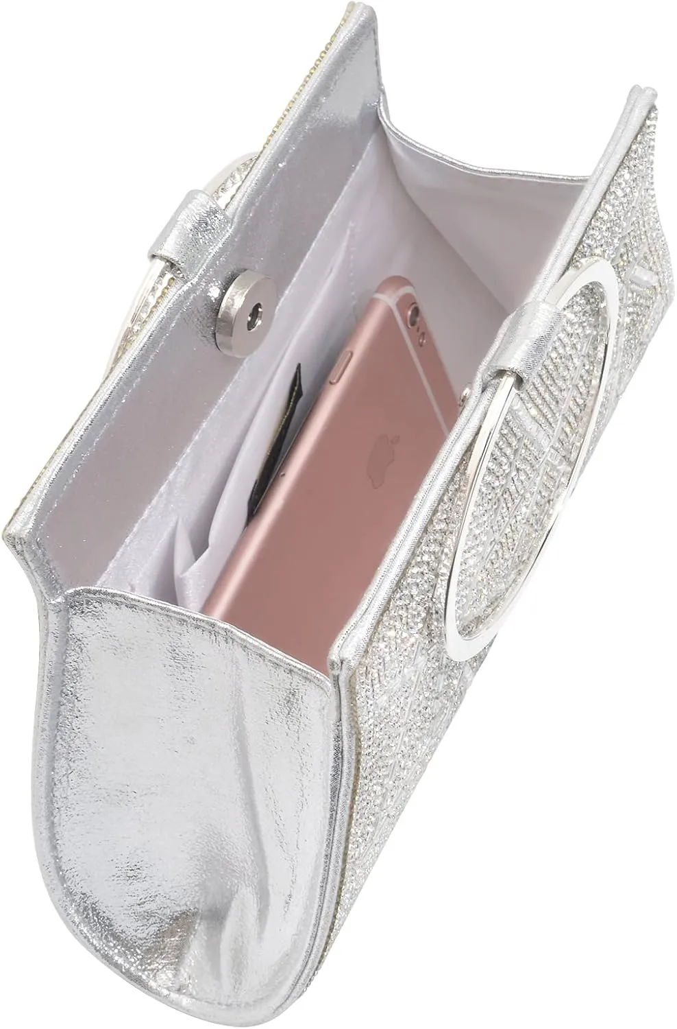 Crystal Clutch Purses Bride and Bridesmaid Handbag Elegant Wristlet Evening Bag for Women