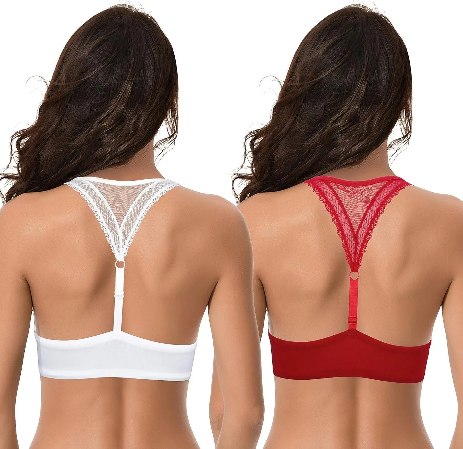 Curve Muse Women's Plus Size Push Up Add 1 Cup Underwire Halter Front Close Bras