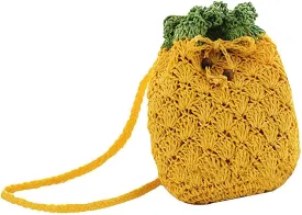 Goclothod Handbag Cute Fruit Crossbody Bag Weave Summer Beach Shoulder Bag