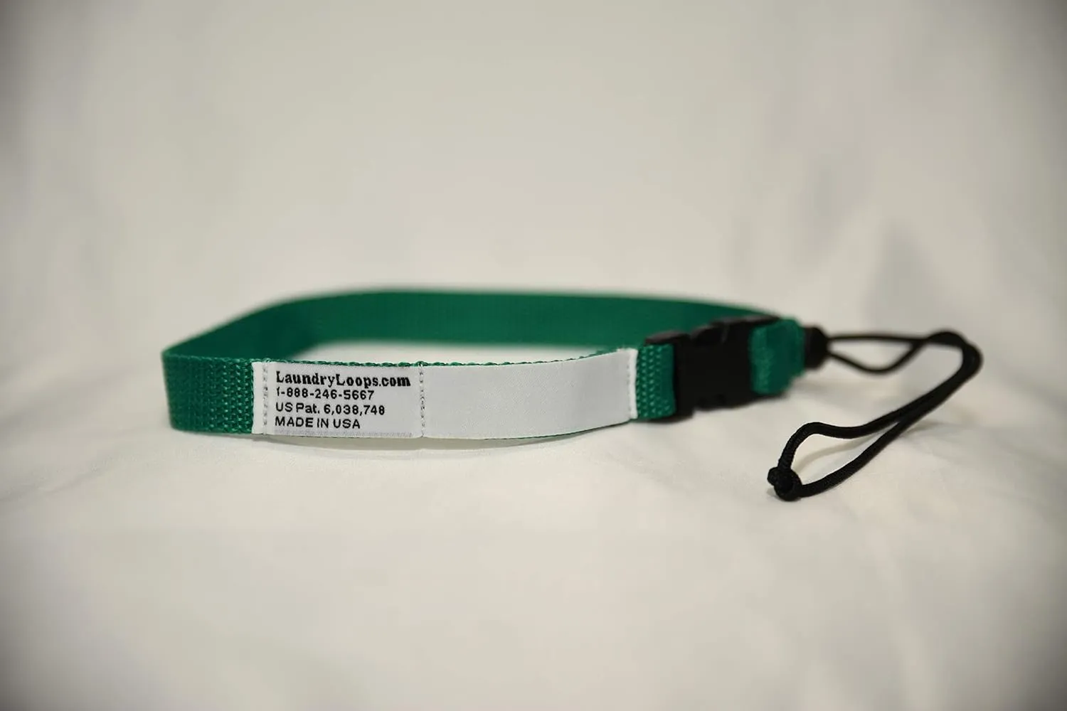 Laundry Loop with Sock Snare, Premium Kelly Green Laundering Strap