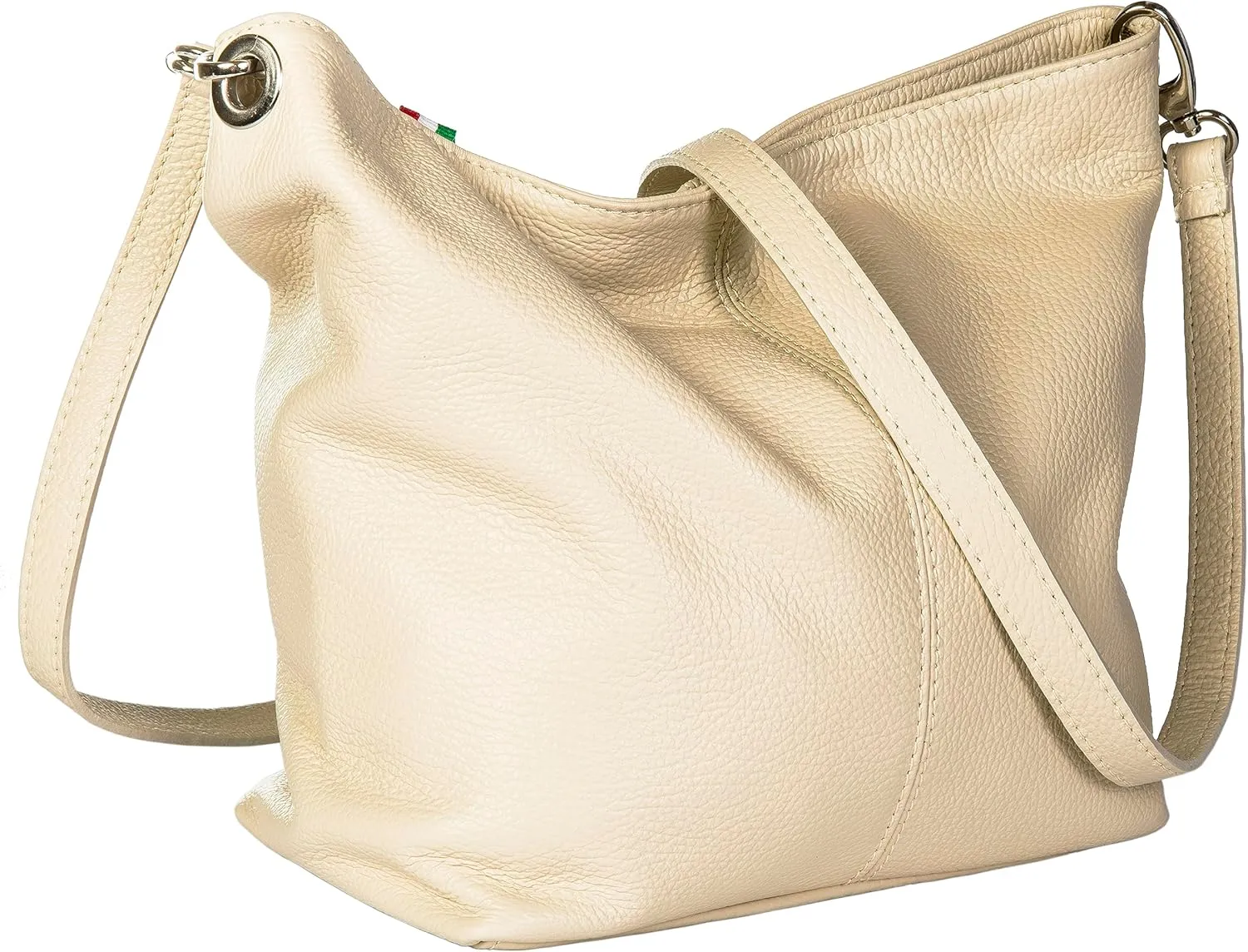 LiaTalia Womens Shoulder Bag - Soft Grained Leather - Medium Size Hobo Handbag Purse Made with 100% Italian Leather - Adal