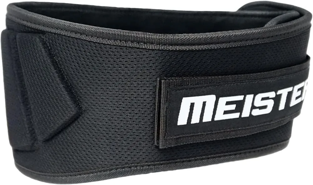 Meister Contoured Neoprene Weight Lifting Belt 6" Back Support