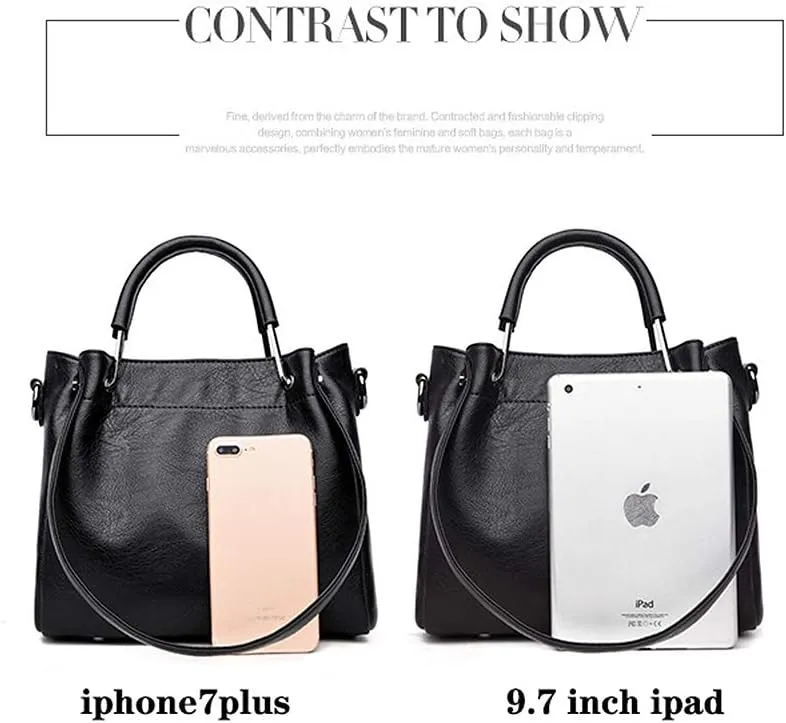 MINTEGRA Hobo Bags for Women Large Tote Handbags PU Leather Shoulder Bucket Purse