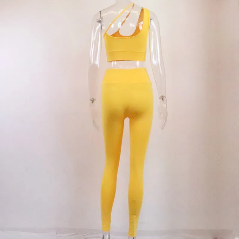 One-shoulder Fashion Activewear Set