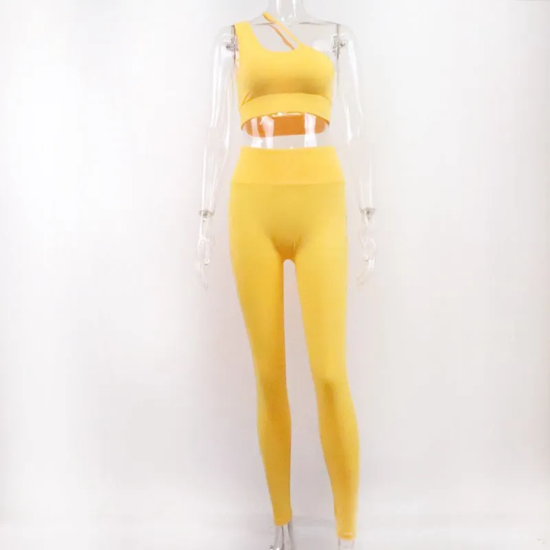 One-shoulder Fashion Activewear Set