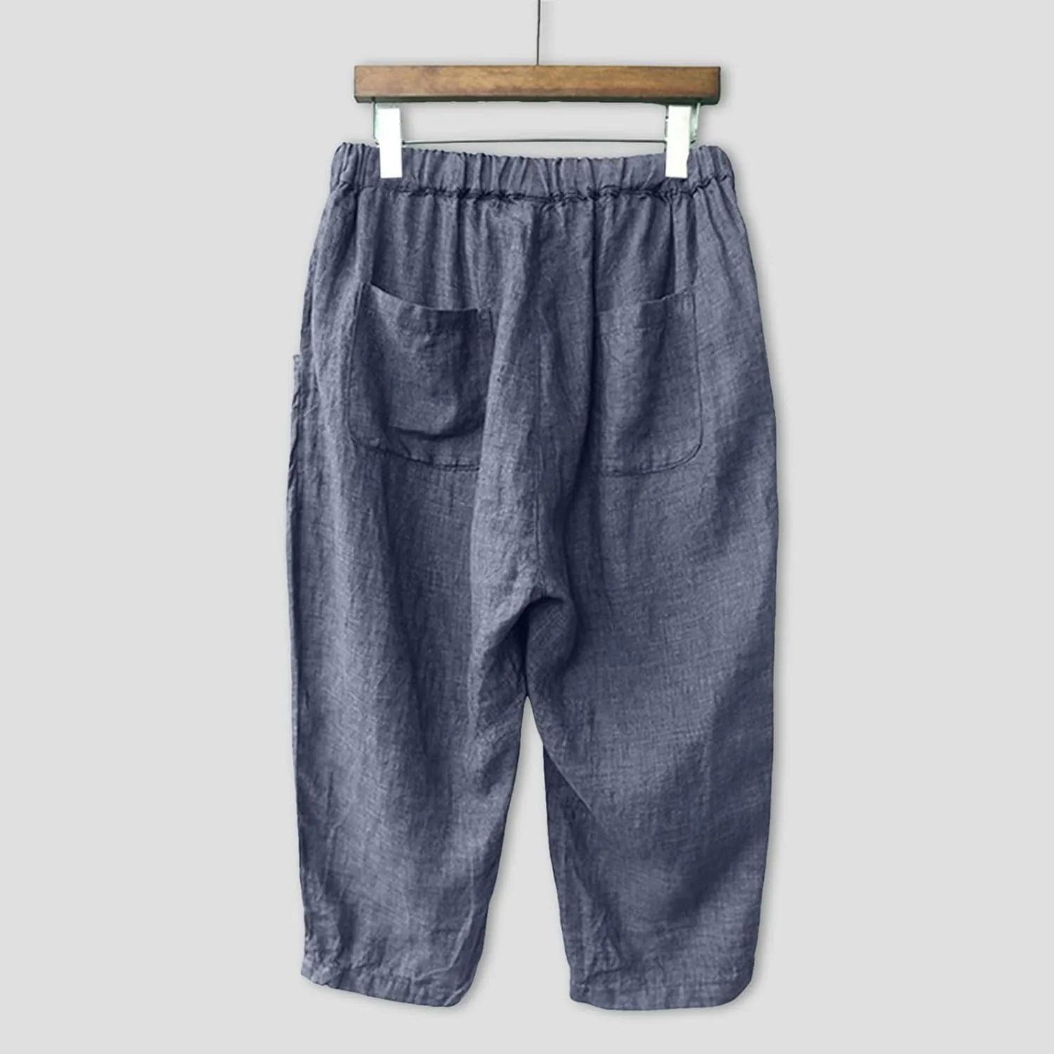 PTOLOCIF Womens Cotton Linen Pants Straight Leg Dress Pants High Waist Cotton Linen Pant Flowy Wide Leg Summer Boho Trousers
