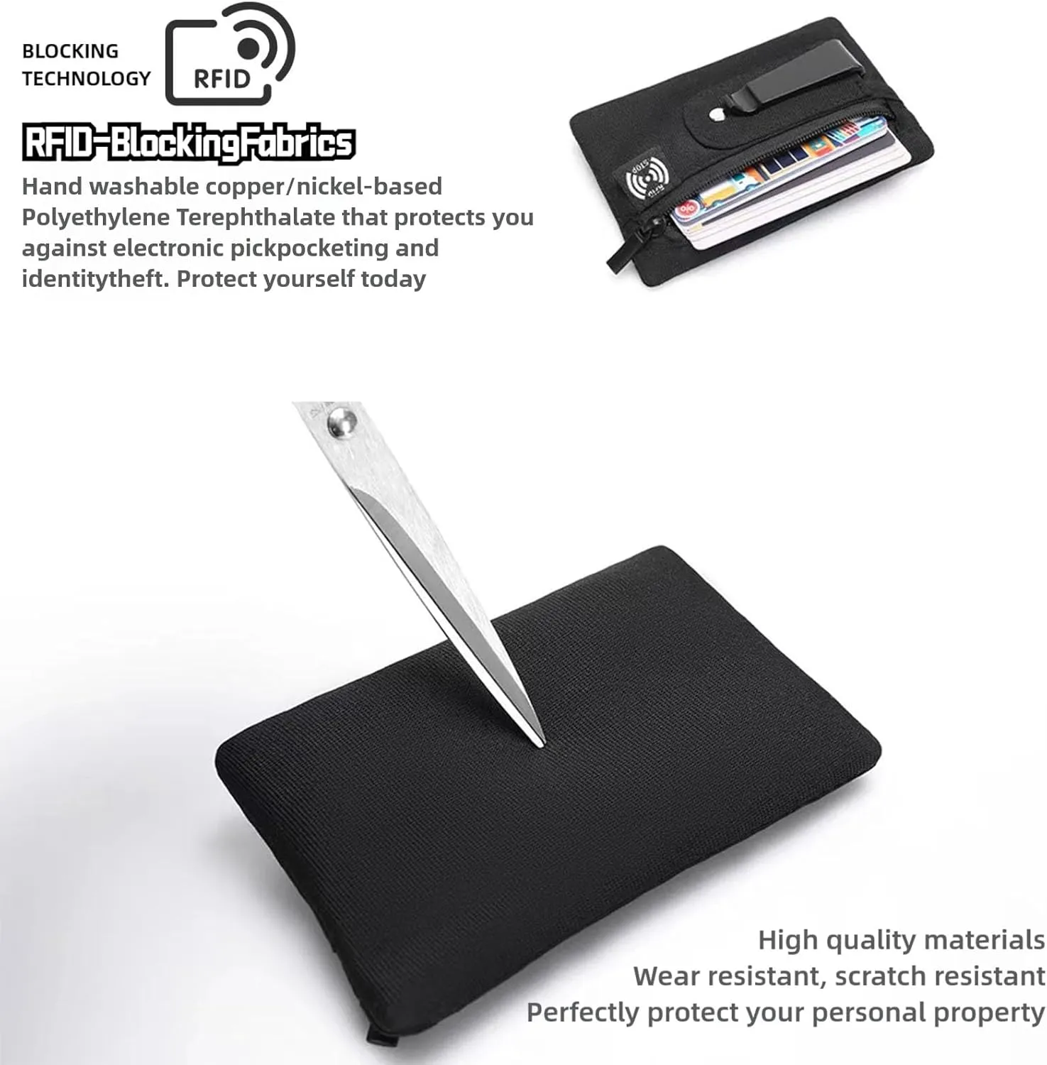 RFID Hidden Clip Stash Money Belt - Ultra Thin Anti-Theft Travel Pouch with Credit Card Slots for Women/Men, Perfect for International Travel, Daily Commute & Outdoor Activities (Grey)