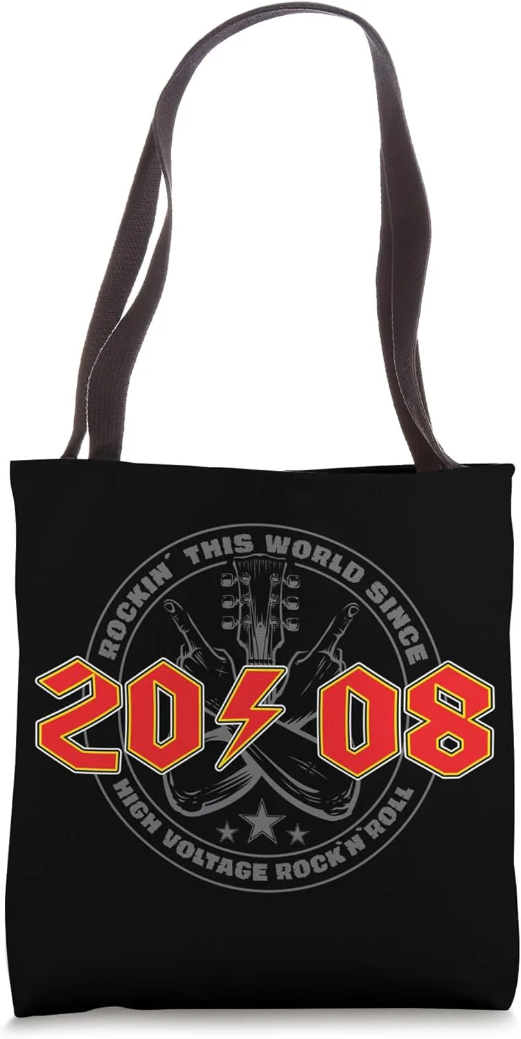 Rock'n'Roll 2008 High Voltage Retro Music Birthday Tote Bag
