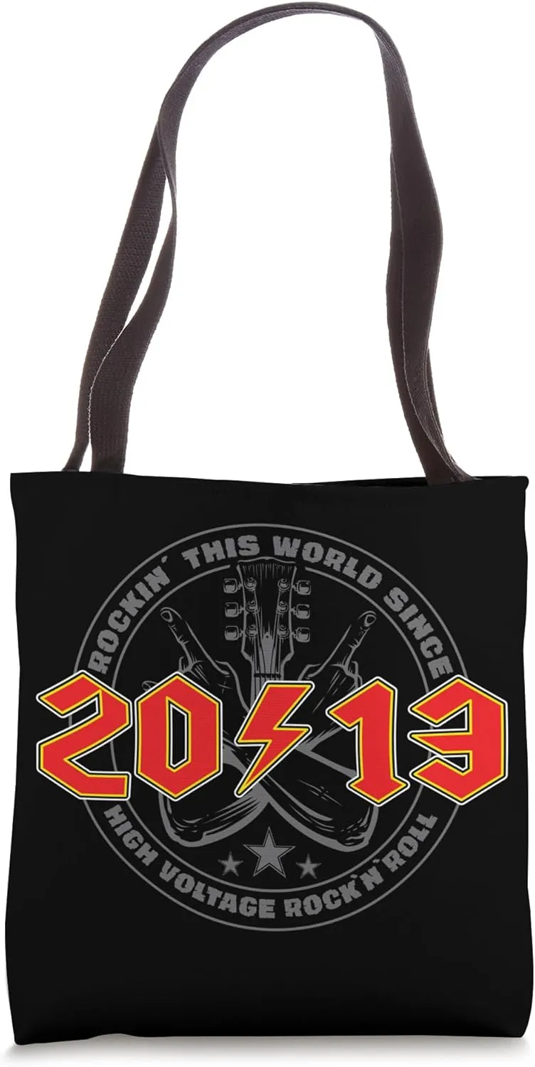 Rock'n'Roll 2013 High Voltage Retro Music Birthday Tote Bag
