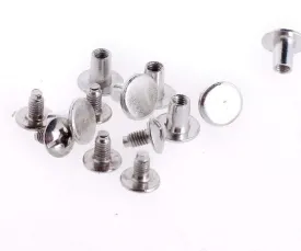 Round Flat Head Chicago Screws Buttons for Leather Crafting, 1/4 Inches (6mm) Repair Screw Post Fastener, Metal Nail Rivet Studs, Silver, 500 Sets, Diameter 3/8 Inches (10mm) Round Flat Head Chicago Screws Buttons for Leather Crafting, 1/4 Inches (6mm) Repair Screw Post Fastener, Metal Nail Rivet Studs, Silver, 500 Sets, Diameter 3/8 Inches (10mm)