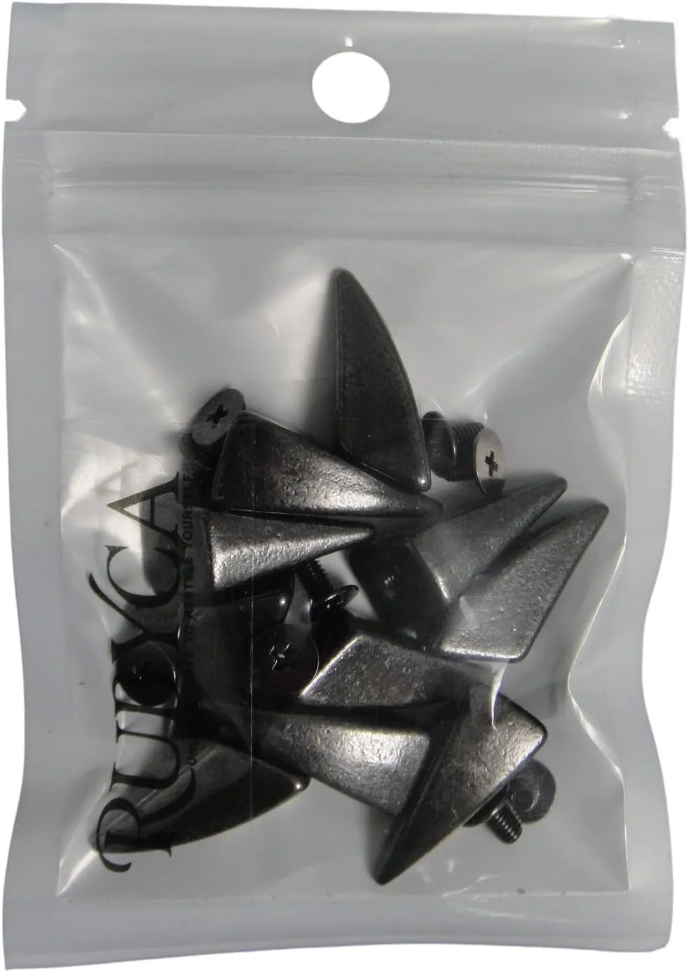 RUBYCA 17MM 100pcs Black Gunmetal Dragon Claw Spike and Studs Metal Screw-Back Spots Leather-Craft DIY Punk Leather Clothes