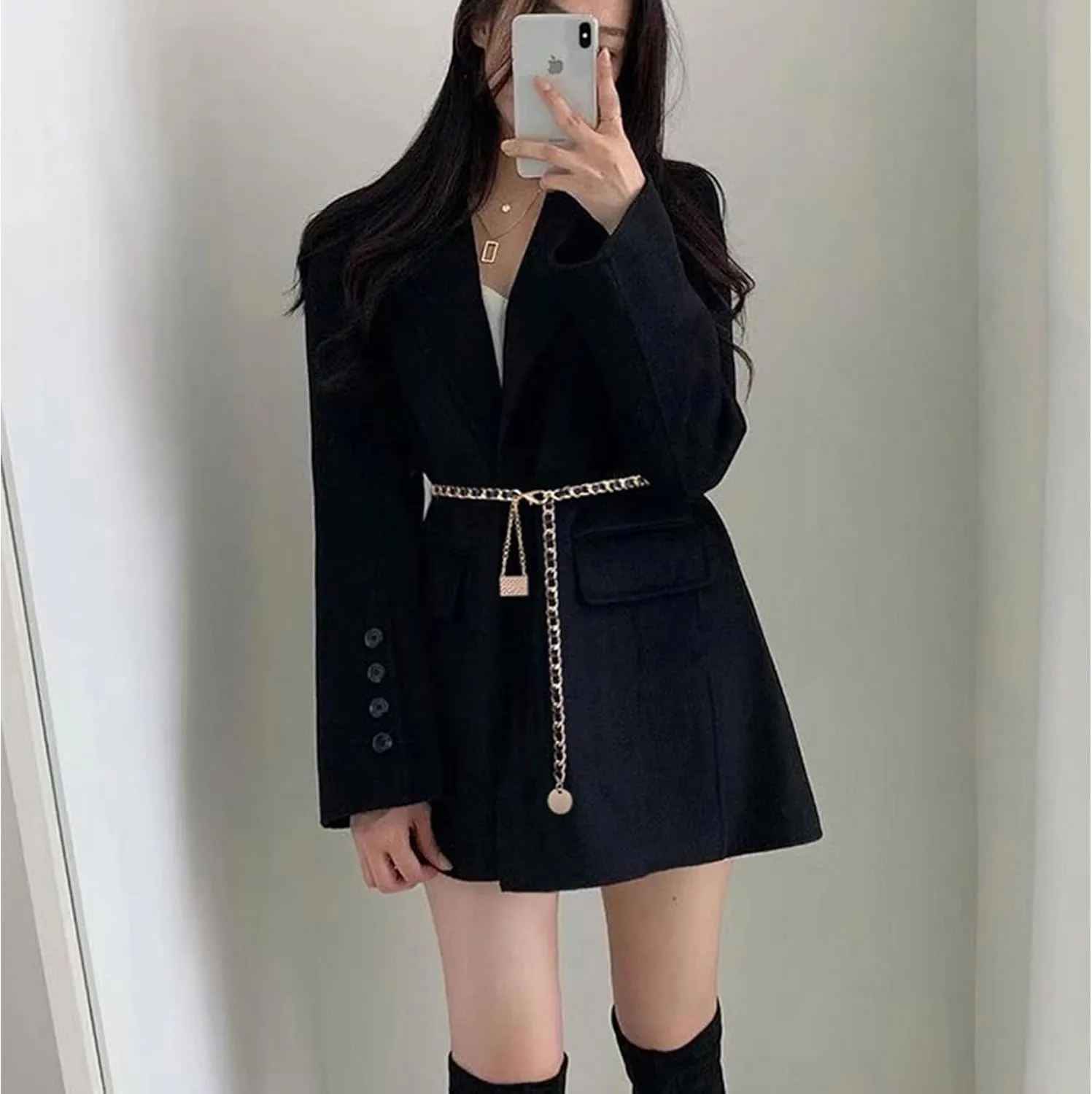 Small Belt Bag Women Mini Crossbody Purse Y2k Vintage 2000s Accessories Metal Gold Purses