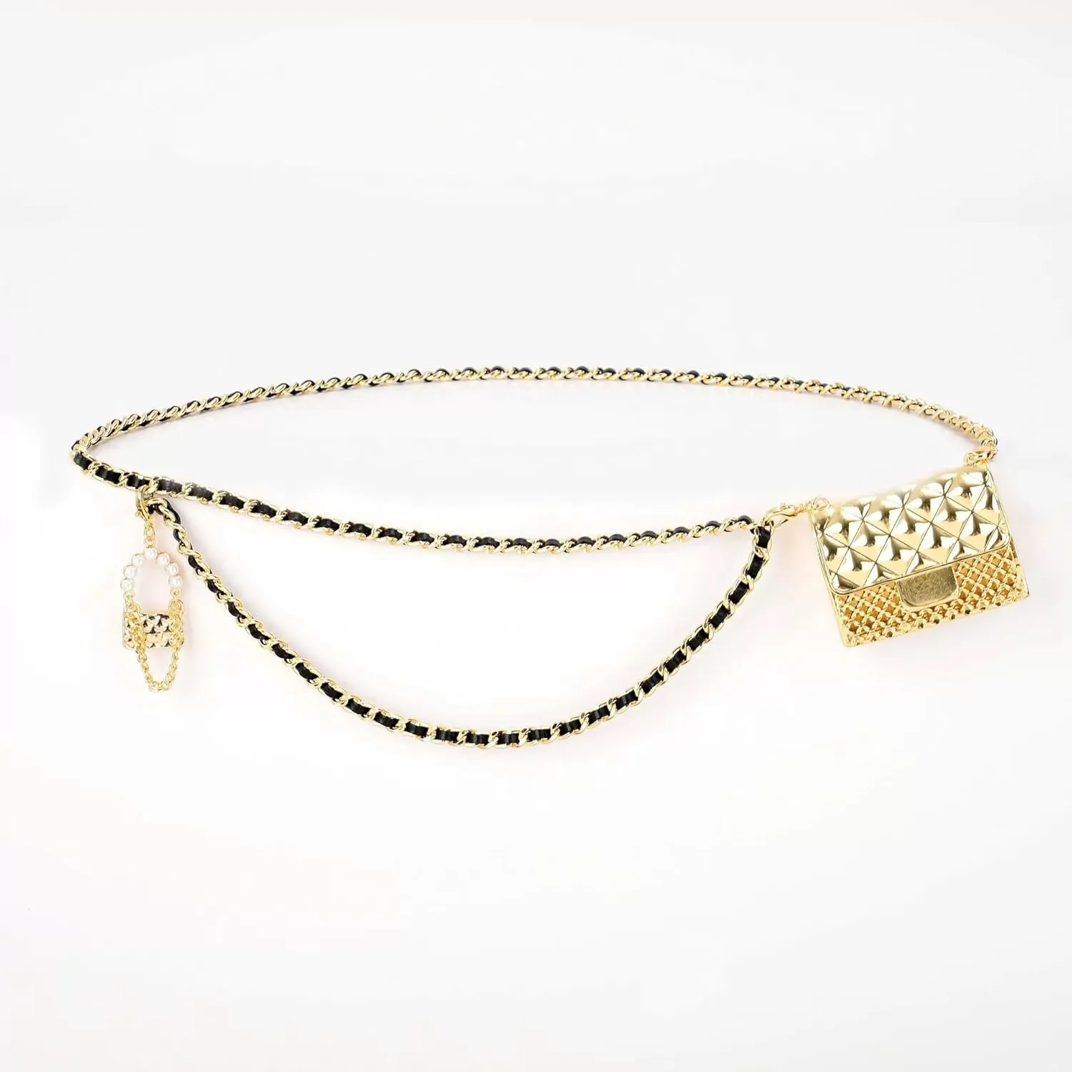 Small Belt Bag Women Mini Crossbody Purse Y2k Vintage 2000s Accessories Metal Gold Purses