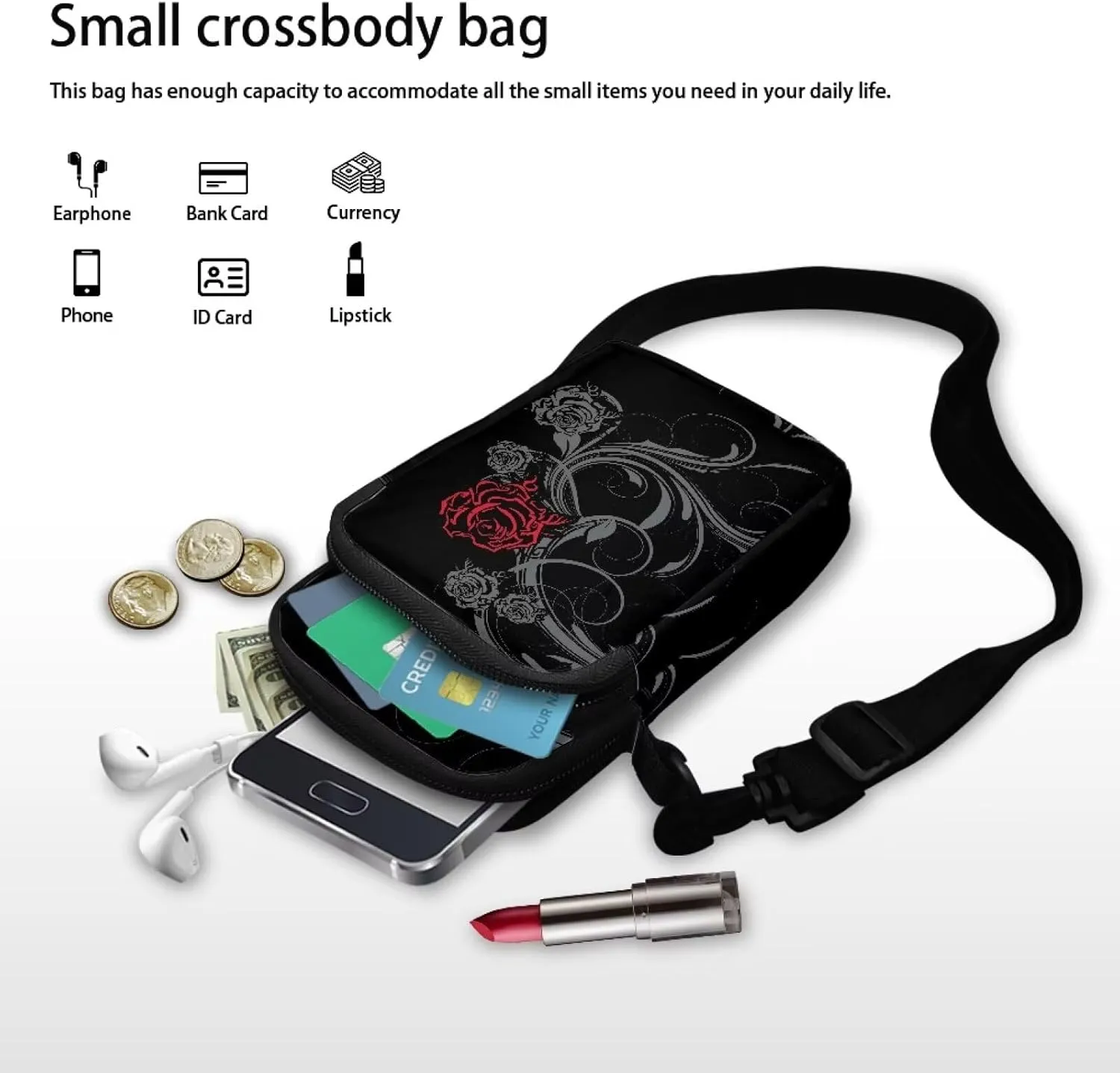 Small Crossbody Phone Bag for Women Cell Phone Purse Wallet Cute Shoulder Bag