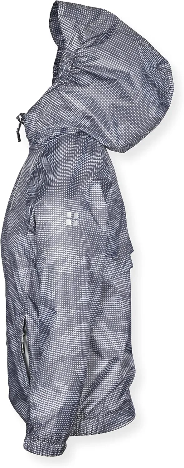 Swiss Alps Boys Waterproof Hooded Rain Jacket Kids Outdoor Windbreaker Lightweight Raincoats for Kids Wind Resistant