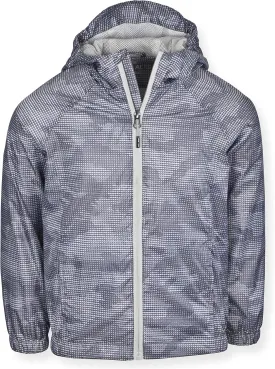 Swiss Alps Boys Waterproof Hooded Rain Jacket Kids Outdoor Windbreaker Lightweight Raincoats for Kids Wind Resistant