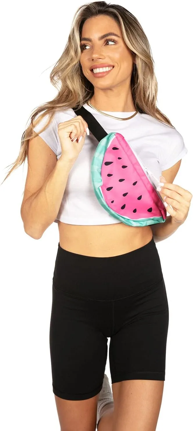 Tipsy Elves Watermelon 3D Fanny Pack with Drink Holder
