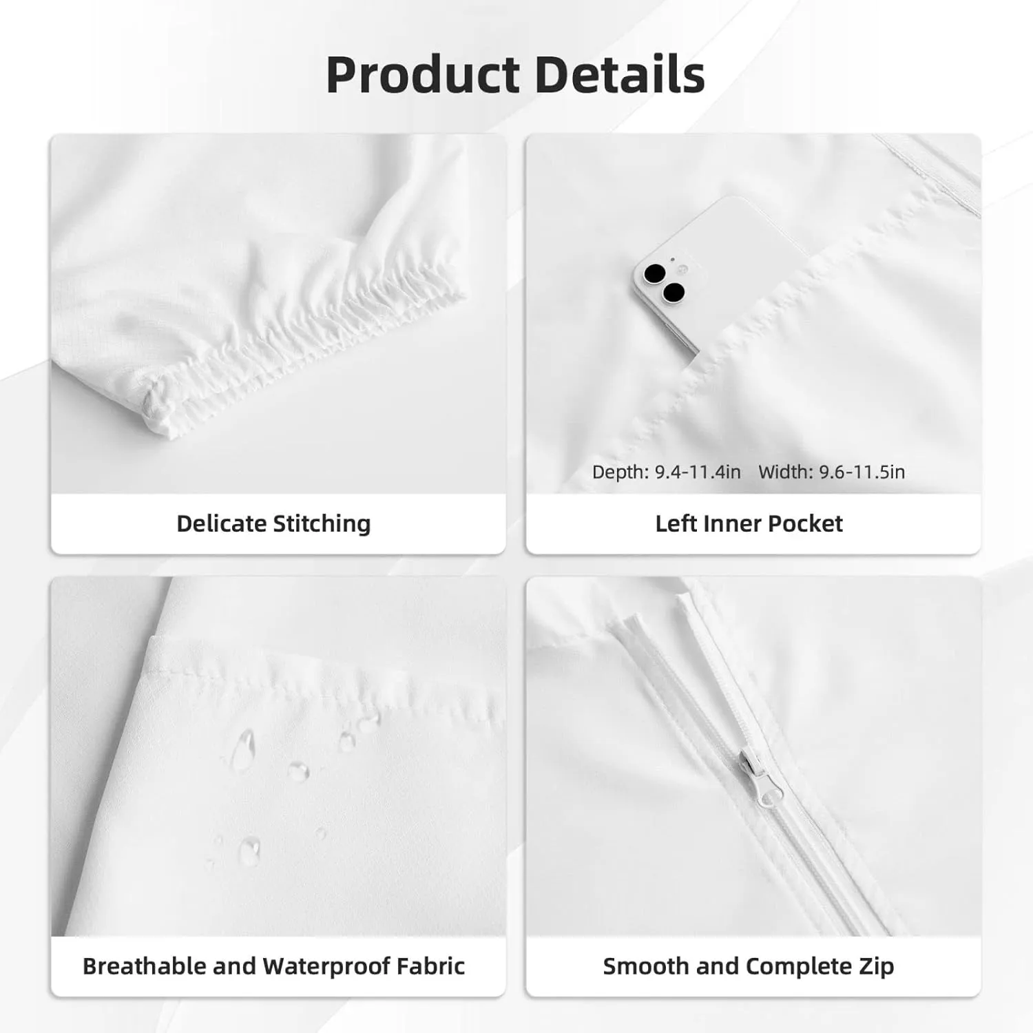 Women's UPF 50  Sun Protection Hoodie Lightweight Jackets Shirt Black and White Swirl Long Sleeve Sun Shirts
