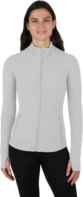 Yogalicious Womens Ultra Soft Lightweight Full Zip Yoga Jacket with Pockets